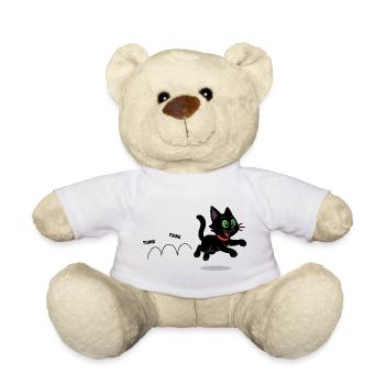 Meeko running happily - Teddy Bear - white - Front