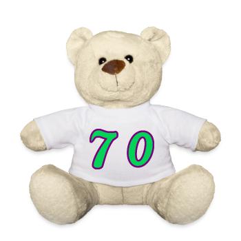 70. 70 YEARS. 70th ANNIVERSARY. 70 YEARS ANNIVERSARY. - Teddy Bear - white - Front