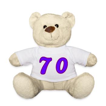70. 70 YEARS. 70th ANNIVERSARY. 70 YEARS ANNIVERSARY. - Teddy Bear - white - Front