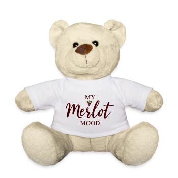 Mon dicton Merlot Mood Wine pour les connaisseurs - Nounours - blanc - Devant