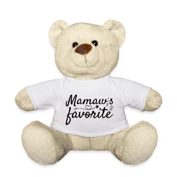 Grandma's Favorite Grandchild Favorite Gift - Teddy Bear - white - Front