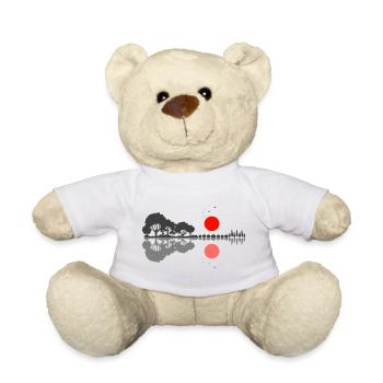 Guitar Guitarist Nature Mirroring Music Gift - Teddy Bear - white - Front