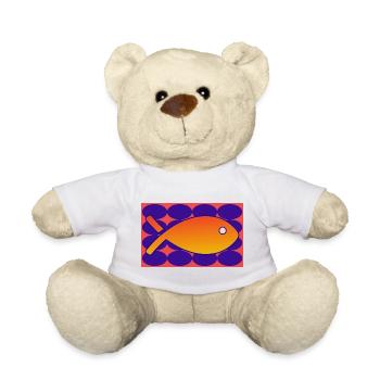 FISCH. SARDINE. APRILSCHERZ. MEER. OZEAN - Teddy - Weiß - Vorne