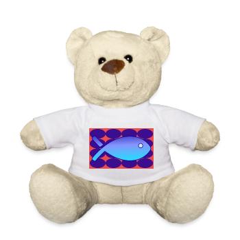 FISCH. SARDINE. APRILSCHERZ. MEER. OZEAN - Teddy - Weiß - Vorne