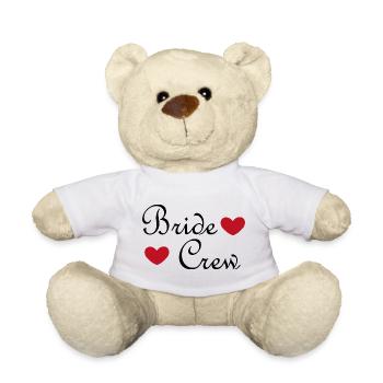 Bride Crew – Bachelor Party Shirt for Bride & Girlfriends - Teddy Bear - white - Front