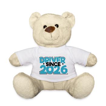 Driving License 2026 Driving Test Driving License Test - Teddy Bear - white - Front