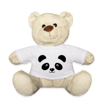 Panda | Big Face Kostüm Karneval Verkleidung - Teddy - Weiß - Vorne