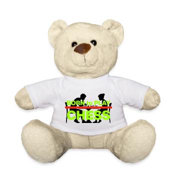 BORN TO PLAY CHESS! CHESS MASTER - Teddy Bear - white - Front