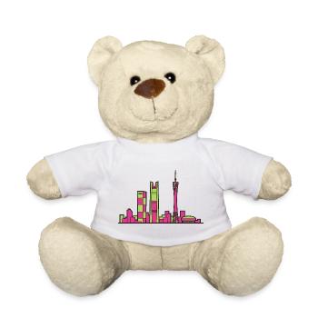 Guangzhou City Skyline Kanton Turmlinie Kunst - Teddy - Weiß - Vorne