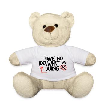No Idea What I’m Doing - Teddy Bear - white - Front