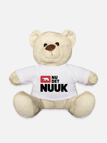 Nu Det Nuuk Herren-T-Shirt Greenland Polar Bear - Teddy - Weiß