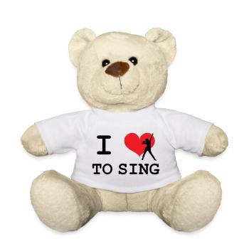 Ich liebe es zu singen - Teddy - Weiß - Vorne
