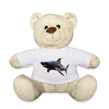 Cybershark – Futuristic Power of the Deep - Teddy Bear - white - Front