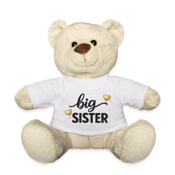 Tenue de grand frère et de grande sœur Shirt de grande sœur - Nounours - blanc - Devant