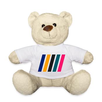 COLOR STRIPES I - Teddy Bear - white - Front