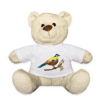 Bunter Vogel - Teddy - Weiß - Vorne