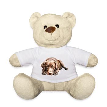 Labrador Retriever Dog - Teddy Bear - white - Front