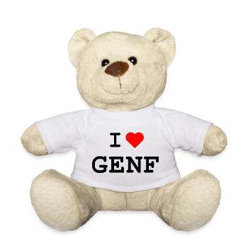 I love Genf - Ich liebe Genf - Teddy - Weiß - Vorne