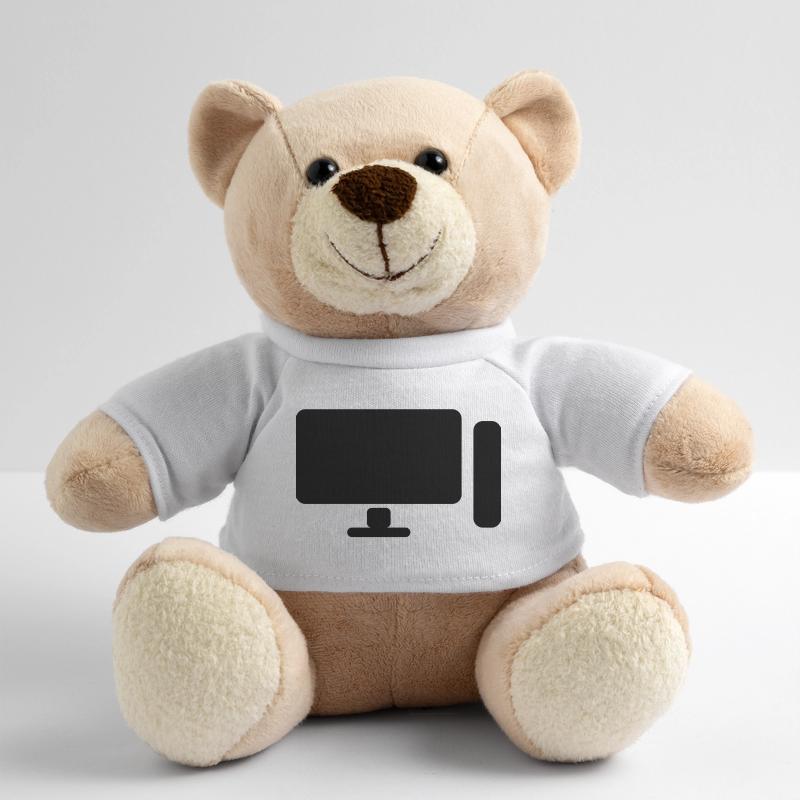 Minimal PC Setup Icon – Gamer Design Teddy Bear