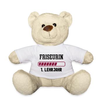 Apprentissage, coiffeur, première année, apprentissage de coiffeur. - Nounours - blanc - Devant