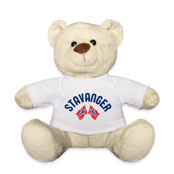 Drapeaux de Norvège de Stavanger - Nounours - blanc - Devant