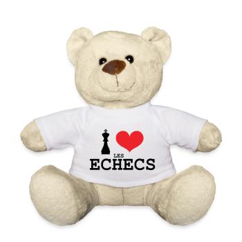 I like King Heart Chess - Teddy Bear - white - Front