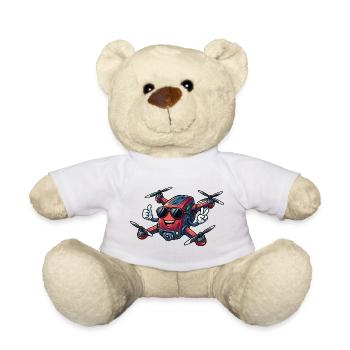 Héros drone avec lunettes de soleil et sourire - Nounours - blanc - Devant