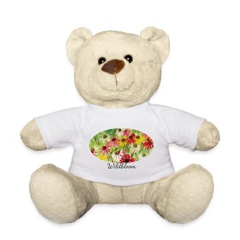 Wildbloom - Colorful Echinacea Meadow Fragment - Teddy Bear - white - Front
