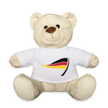 German Flag Wave - Teddy Bear - white - Front