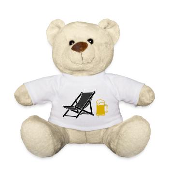 Vecteur couleur bière chaise de plage - Nounours - blanc - Devant