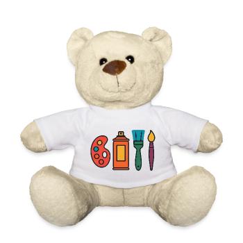 Artistic Painting Set Palette Sprayer Brushes - Teddy Bear - white - Front