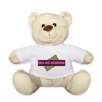 Kiss My Attitude - Teddy Bear - white - Front