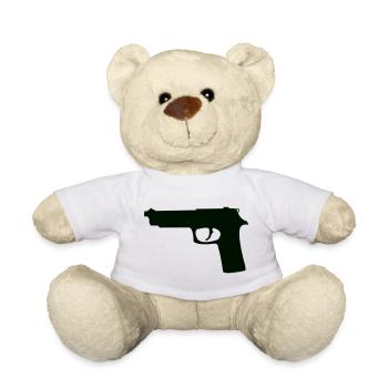 Pistolet Silhouette de Nuit - Nounours - blanc - Devant