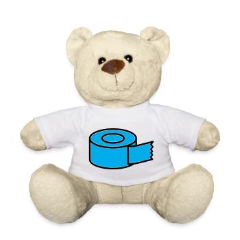 Klebeband Tape Rolle Comic - Teddy - Weiß - Vorne