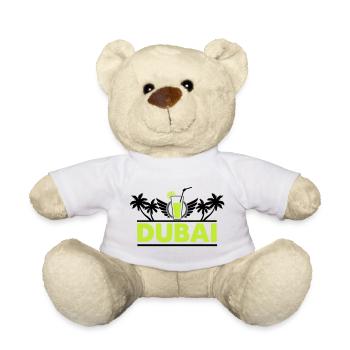 Logo néon de la boisson au citron vert de Dubaï - Nounours - blanc - Devant
