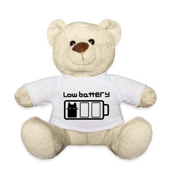 Katze mit wenig Batterie - Teddy - Weiß - Vorne
