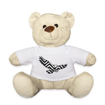 Eagle Geometric Polygon Logo - Teddy Bear - white - Front