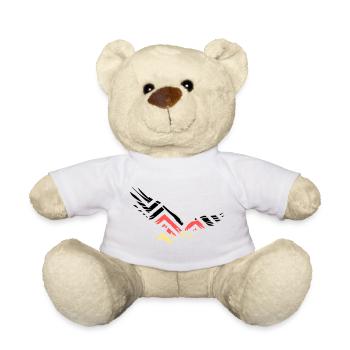 Abstrakter Adler Deutschland Fan - Teddy - Weiß - Vorne