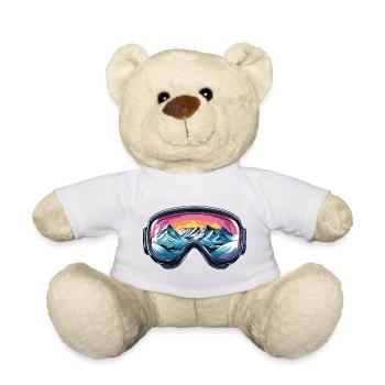 Ski Goggles Mountains Ski - Teddy Bear - white - Front