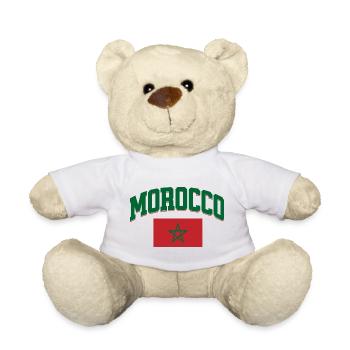 Football Rétro Design Sportif du Maroc - Nounours - blanc - Devant
