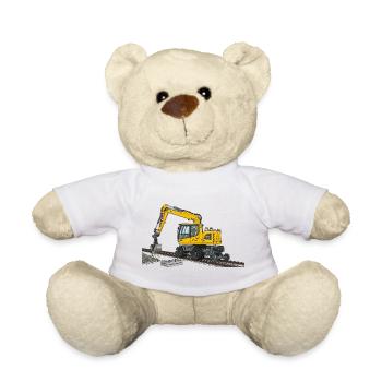 Zweiwegebagger Bagger Gleisbau - Teddy - Weiß - Vorne