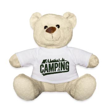 Camping, tente d’aventure en plein air en montagne - Nounours - blanc - Devant