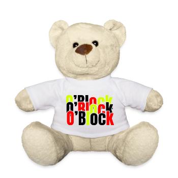 Neonblock-Typografie in Rot & Limette - Teddy - Weiß - Vorne