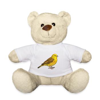 Yellowhammer bird - Teddy Bear - white - Front