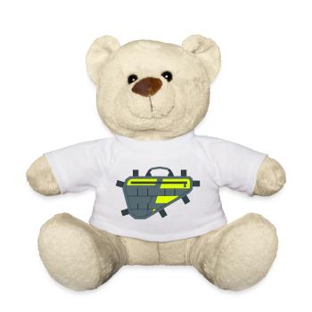 Bicycle Frame Bag Icon - Teddy Bear - white - Front