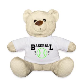 Balle de baseball néon avec points illuminés - Nounours - blanc - Devant