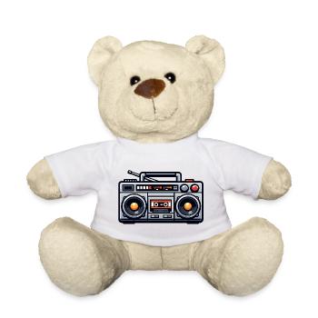 Retro Boombox Illustration - Teddy - Weiß - Vorne