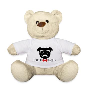 The Dandy Staffie - 010 - Teddy Bear - white - Front