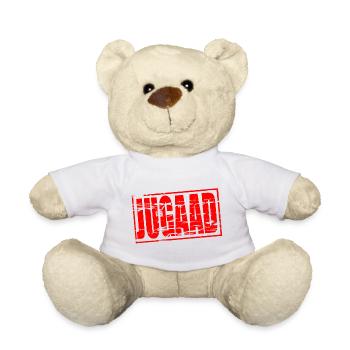 Jugaad. जुगाड़  - Teddy Bear - white - Front