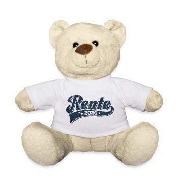 Pension 2026 - Retirement - Pension - Teddy Bear - white - Front